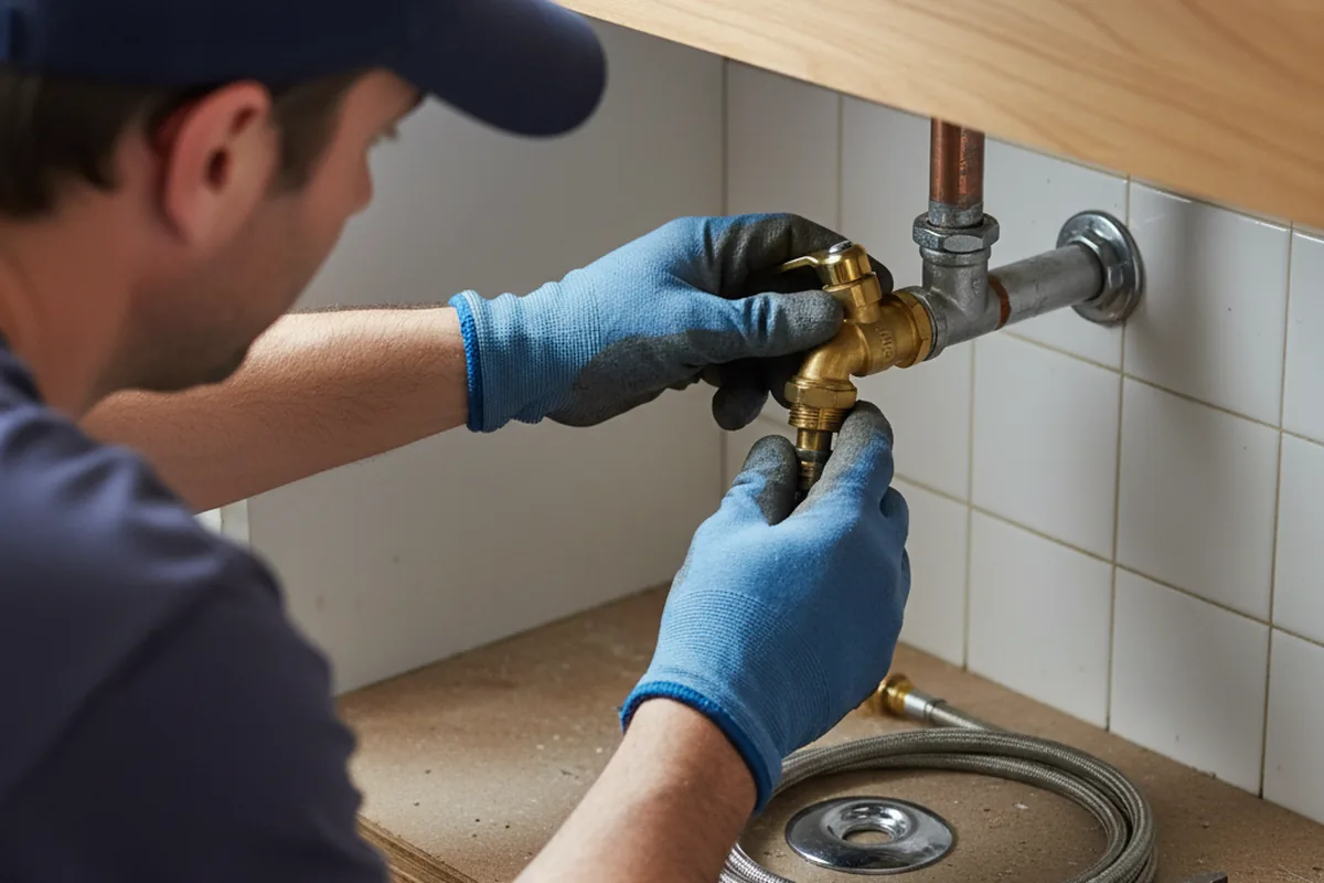 Shutoff valve and fitting work during Repiping in Cologne
